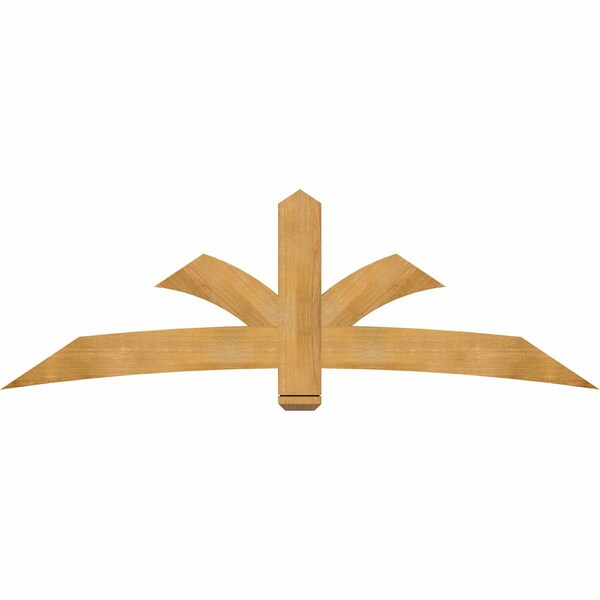 Ekena Millwork Davenport Rough Sawn Timber Gable Bracket, Western Red Cedar, 84"W x 28"H x 2"D x 6"F, 8/12 Pitch GBW084X28X0206DAV00RWR - main